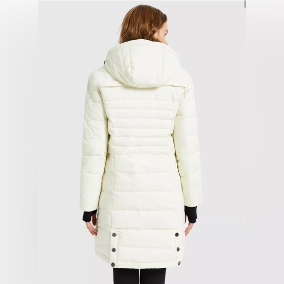 New Orolay Women's Full Zip Slant Pocket Hooded Puffer Down Coat Jacket Size XL - Picture 3 of 11